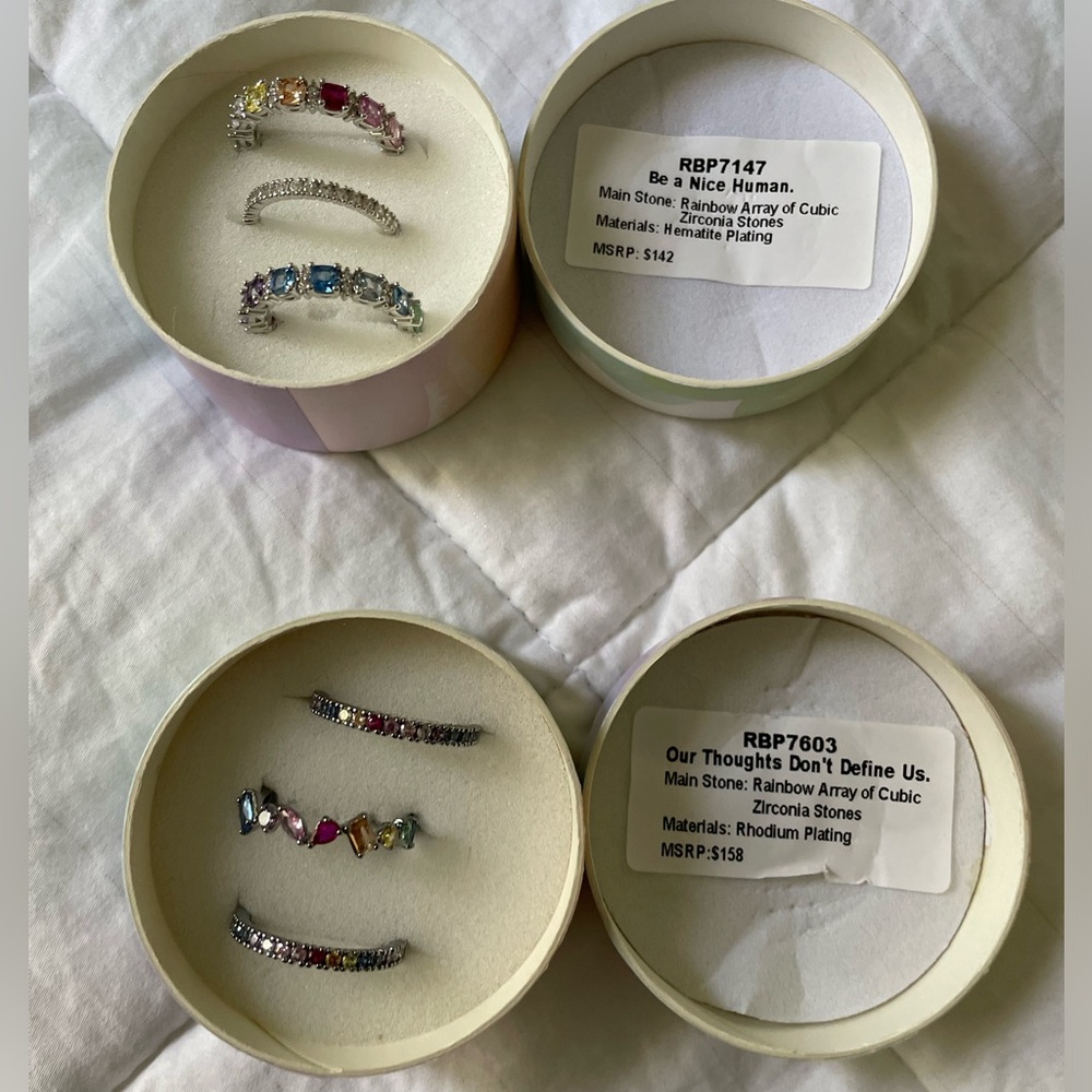 Two set of rings -Bomb Party Special Edition Mental Health Awareness size 10